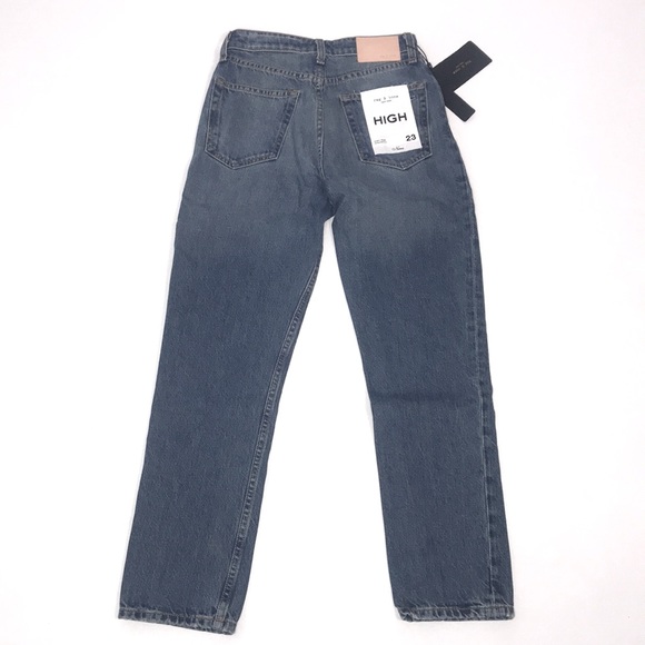 NWT Rag & Bone Nina High-Rise Ankle Cigarette jeans in gypsum - Picture 16 of 17